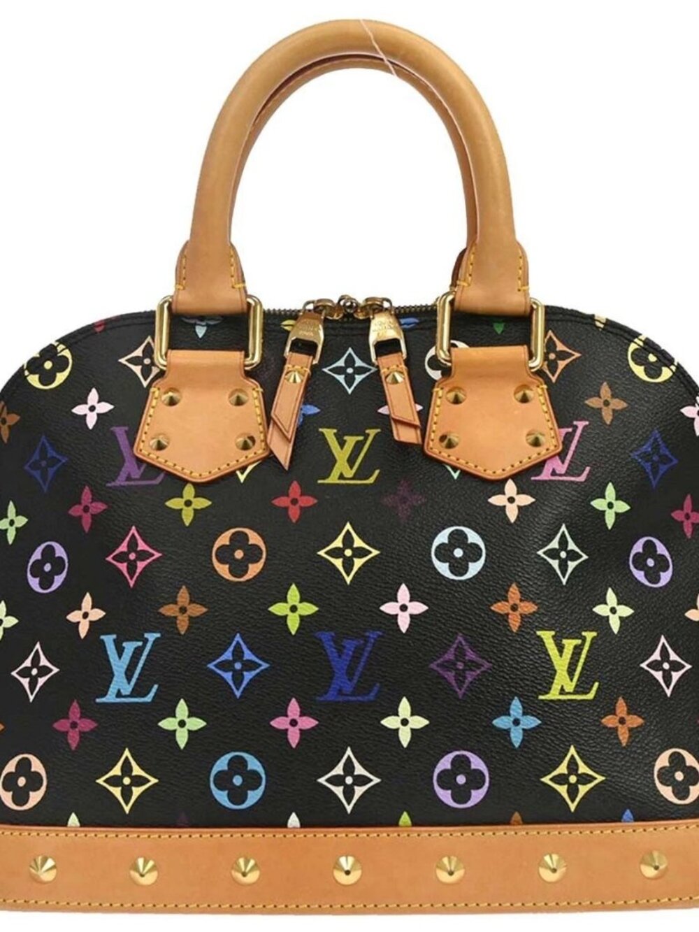Louis Vuitton Black Monogram Multicolor Alma PM Handbag M40444 RC0151 168583